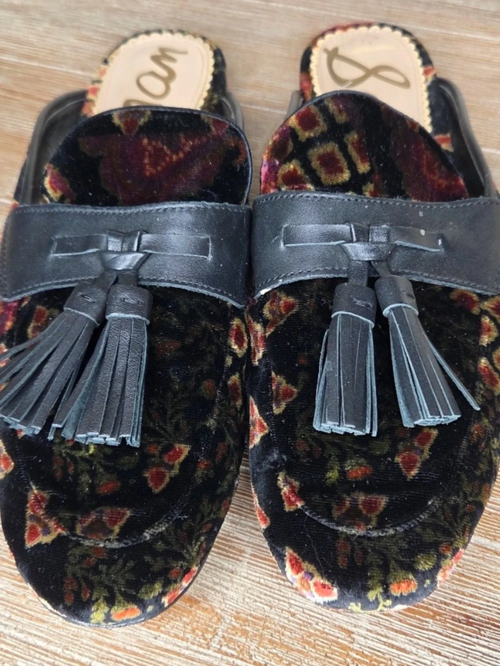 Sam Edelman Velvet Mules 8